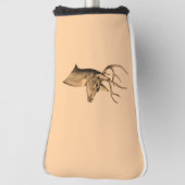 Buck Head Burlywood Golf Head Putter Hoesje Golfheadcover (Draai 90)