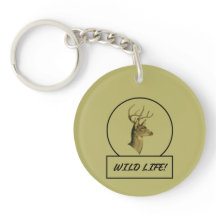 Buck Head Dark Khaki Acryl Sleutelhanger