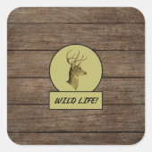 Buck Head Dark Wood Stickers (Voorkant)