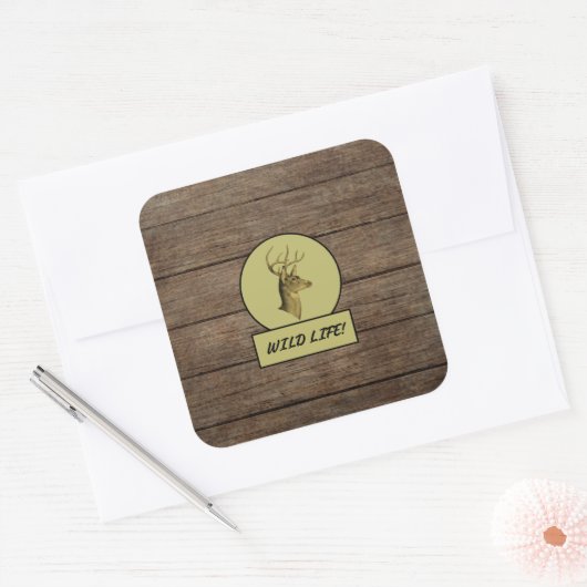 Buck Head Dark Wood Stickers (Envelop)