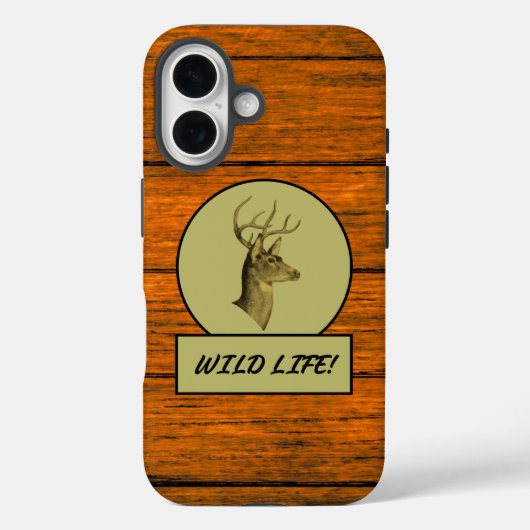 Buck Head Houten Grain iPhone-hoesjes Case-Mate iPhone Case (Achterkant)