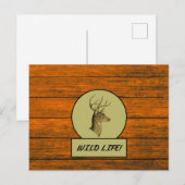 Buck Head houten korrel ansichtkaart Briefkaart (Voorkant / Achterkant)