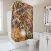 Buck Head in Camouflage White Tail Deer Douchegordijn (In situ)