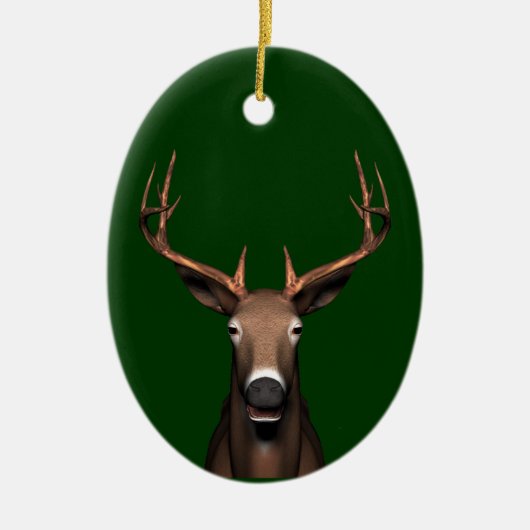 Buck Head Keramisch Ornament (Voorkant)