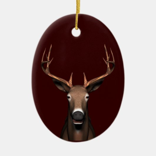 Buck Head Keramisch Ornament (Voorkant)