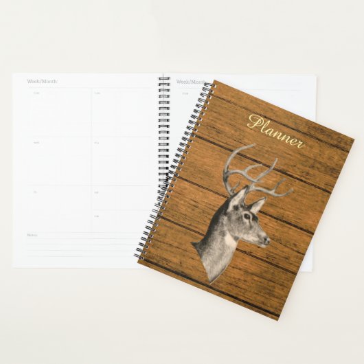 Buck Head op houtnerfplanner Planner (Display)