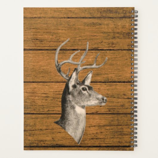 Buck Head op houtnerfplanner Planner (Achterkant)