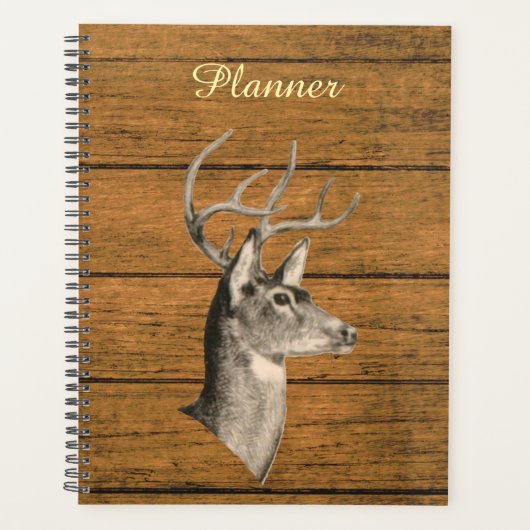 Buck Head op houtnerfplanner Planner (Voorkant)