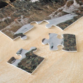 Buck hert eerste sneeuw legpuzzel (Zijkant)