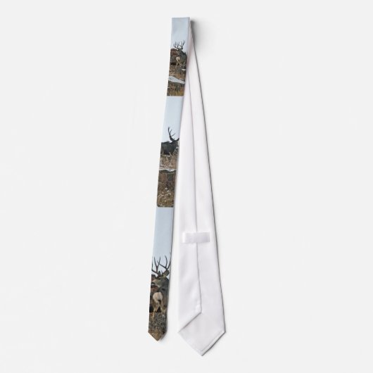 Buck hert eerste sneeuw stropdas (Achterkant)