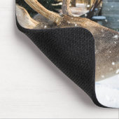 buck hert met sneeuwman muismat (Hoek)