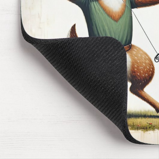 Buck Herten Met Boog En Pijl Muismat (Hoek)