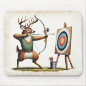 Buck Herten Met Boog En Pijl Muismat (Voorkant)
