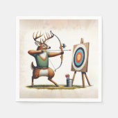 Buck Herten Met Boog En Pijl Servet (Voorkant)