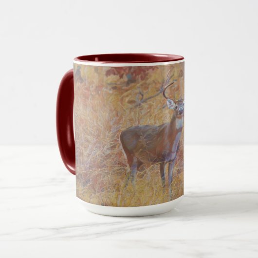 Buck Herten Natuur Art Wild Animal Mok Cup (Voorkant links)