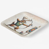 Buck Herten Schieten een Boog en Pijl Papieren Bordje (Gebogen)