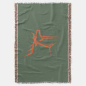 Buck Hunter Sinaasappel en Camo Green Deken (Voorkant Verticaal)