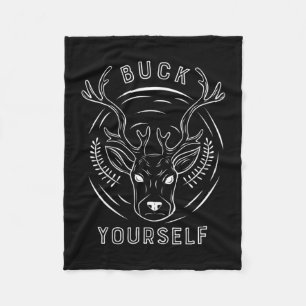 Buck Hunting Yourself Fleece Deken