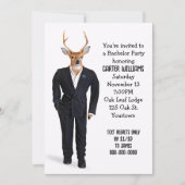 Buck In a Tuxedo voor vrijgezellenfeest Kaart (Voorkant)