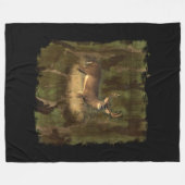 Buck in Camo-Fleece Cozy Blanket Fleece Deken (Voorkant (Horizontaal))