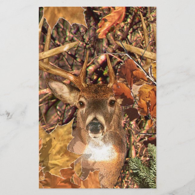 Buck in Camo White Tail Deer (Voorkant)