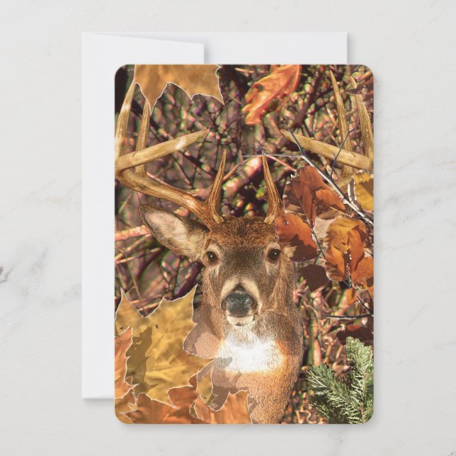 Buck in Camo White Tail Deer (Voorkant)