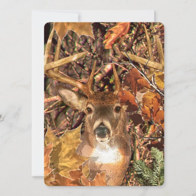 Buck in Camo White Tail Deer (Voorkant)