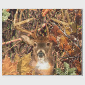 Buck in Camo White Tail Deer Cadeaupapier (Vlak)