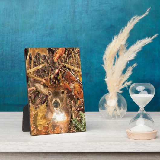 Buck in Camo White Tail Deer Fotoplaat (Zijkant)
