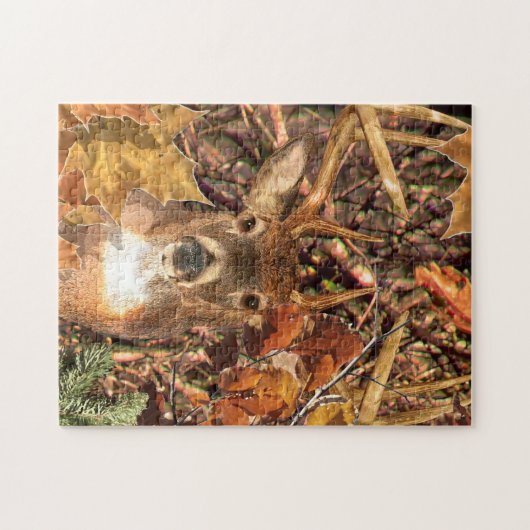 Buck in Camo White Tail Deer Legpuzzel (Horizontaal)