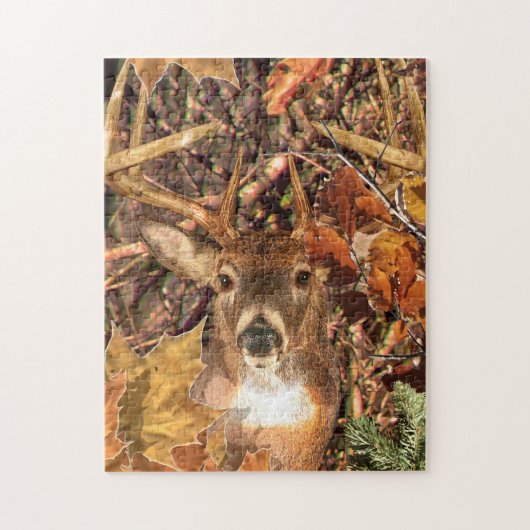 Buck in Camo White Tail Deer Legpuzzel (Verticaal)
