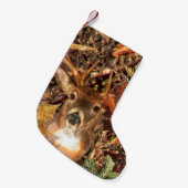 Buck in Camouflage White Tail Deer Kleine Kerstsok (Voorkant (Hangend))