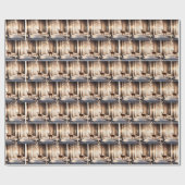 Buck in de winter Bossen Cadeaupapier (Vlak)