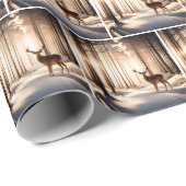 Buck in de winter Bossen Cadeaupapier (Rol Hoek)