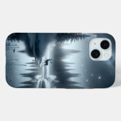 Buck in een winterrivier bij nacht Case-Mate iPhone case (Achterkant (horizontaal))