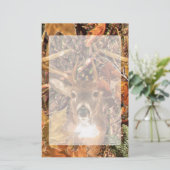 Buck in Herfst Camo White Tail Deer Briefpapier (Staand voorkant)