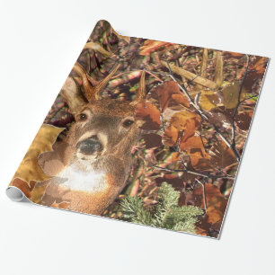 Buck in Herfst Camo White Tail Deer Cadeaupapier