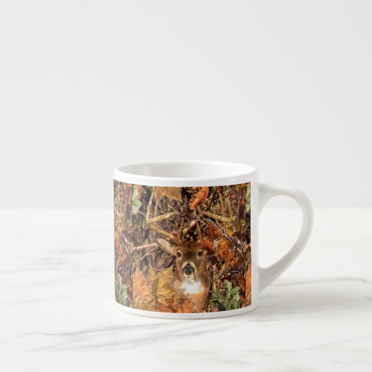 Buck in Herfst Camo White Tail Deer Espresso Kop (Rechts)