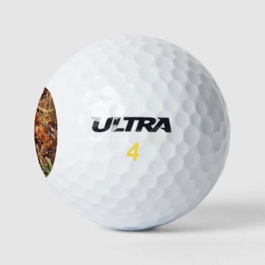 Buck in Herfst Camo White Tail Deer Golfballen (Logo)