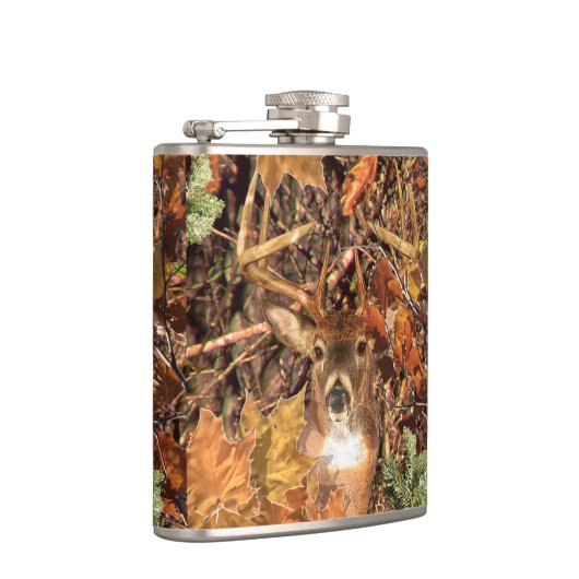 Buck in Herfst Camo White Tail Deer Heupfles (Rechts)