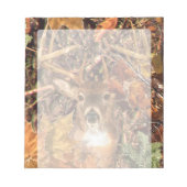 Buck in Herfst Camo White Tail Deer Notitieblok (Voorkant)