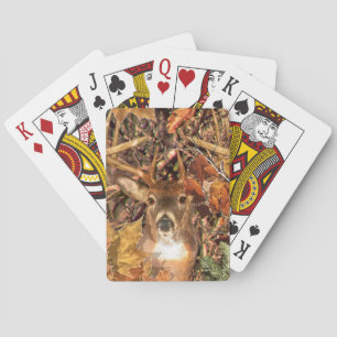 Buck in Herfst Camo White Tail Deer Pokerkaarten