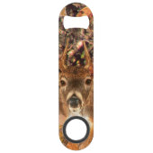 Buck in Herfst Camo White Tail Deer Speed Flessenopener (Achterkant)