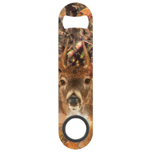 Buck in Herfst Camo White Tail Deer Speed Flessenopener