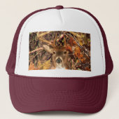 Buck in Herfst Hunter Camo White Tail Deer Trucker Pet (Voorkant)