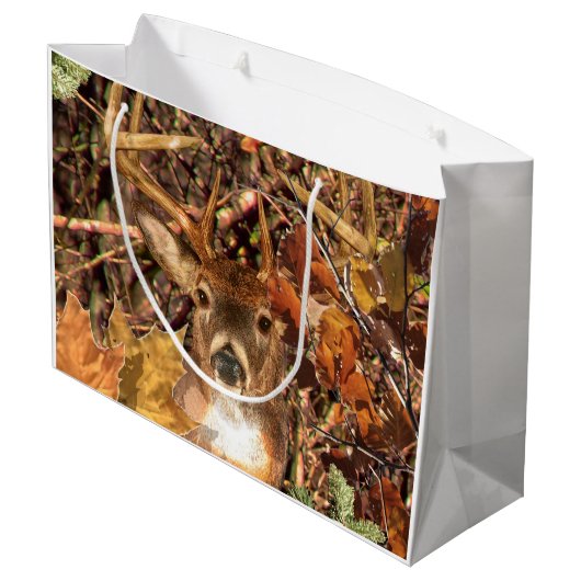 Buck in Herfst seizoen scene White Tail Deer Large Cadeautasje (Achterkant Gekanteld)