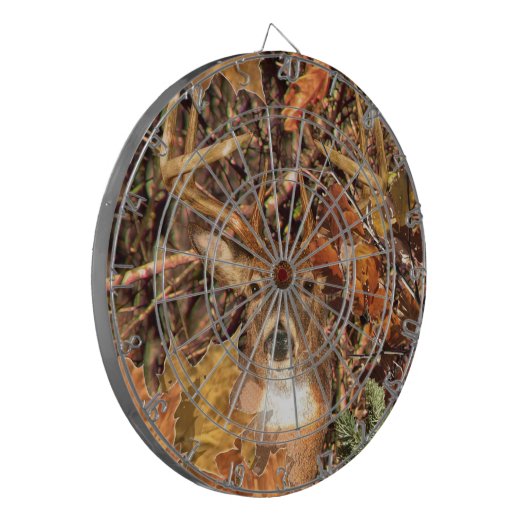 Buck in Hunter Camo White Tail Deer Dartbord (Voorkant Links)