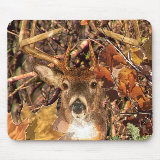 Buck in Hunter Camo White Tail Deer Muismat (Voorkant)