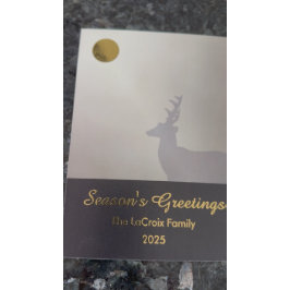 Buck in Moonlight Season's Greeting Custom Folie Feestdagenkaart