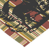 Buck in Mountain Trees Natuur Landscape Silhouette Lange Tafelloper (Hoek)